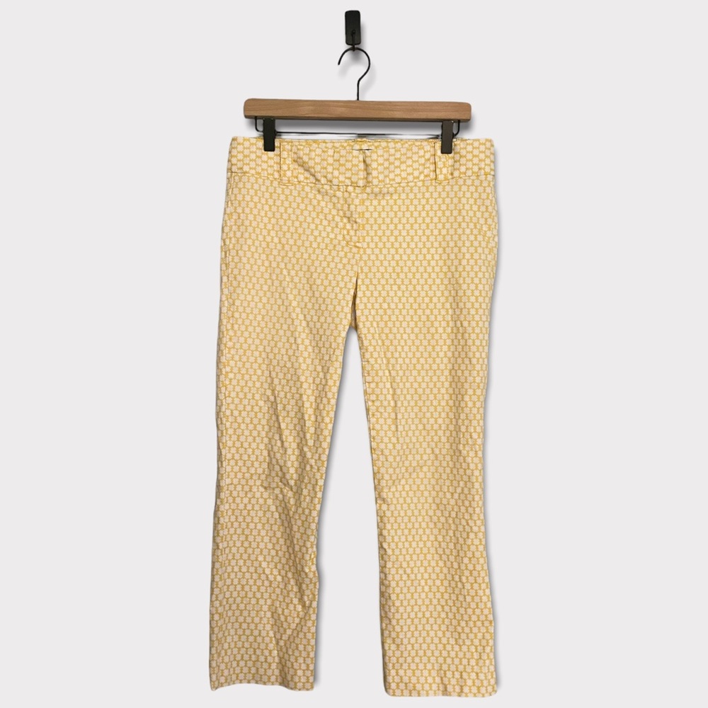 J Crew City Fit Yellow Stretch Pants